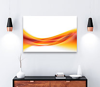 Oanžový obraz Vlna zs1123